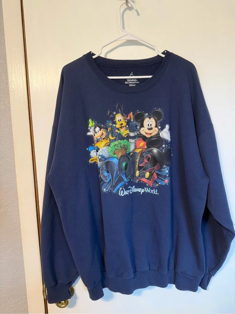 Disney Navy Blue Crewneck Sweatshirt with Mickey & Friends Graphic